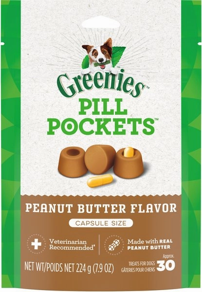 Greenies Pill Pockets Canine Peanut Butter Flavor Dog Treats