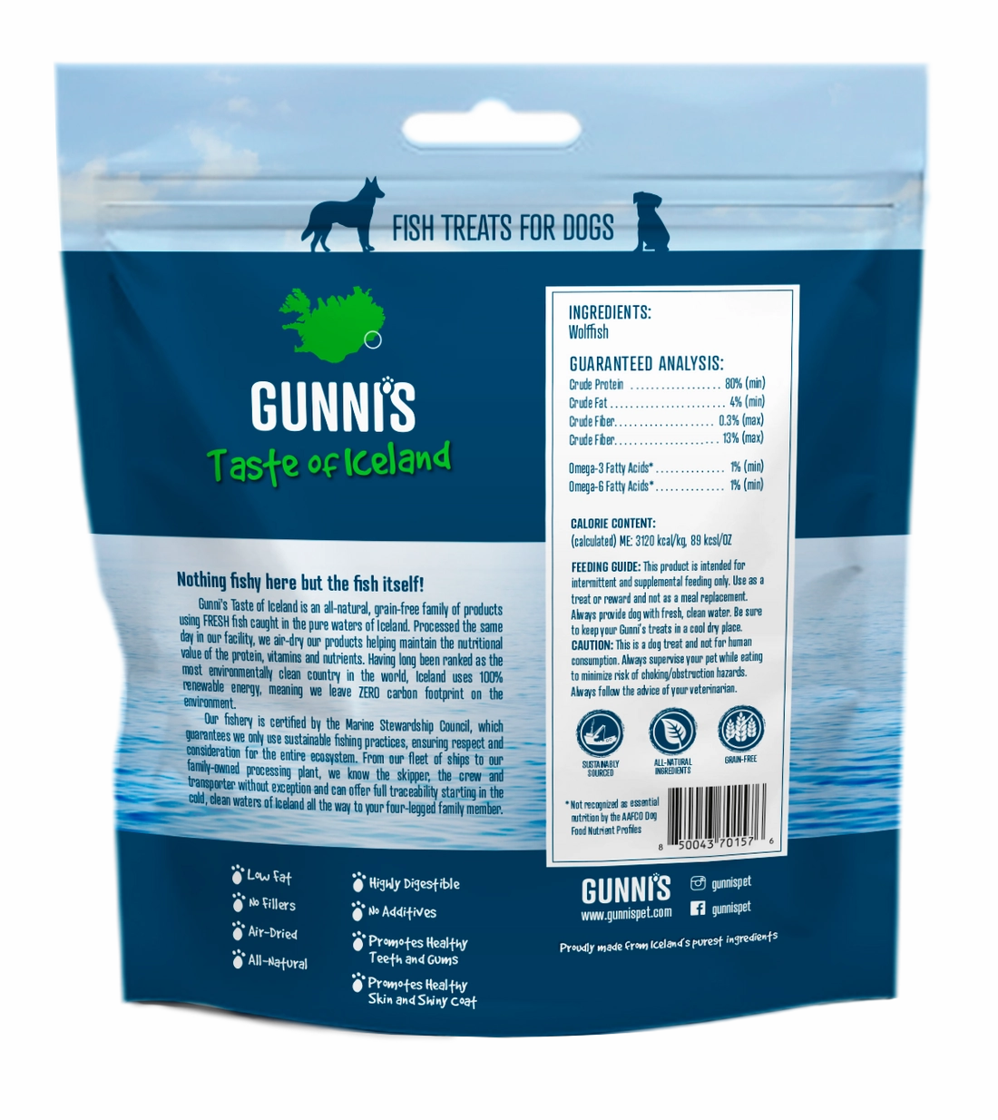 Gunni's Wolffish Baby Bites Treats for Dogs