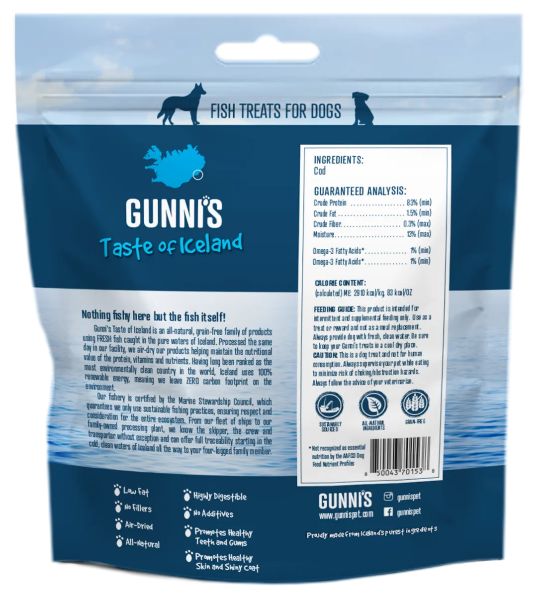 Gunni's Cod Baby Bites Treats for Dogs
