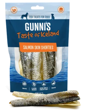Gunni's Salmon Skin Shorties Chews for Dogs