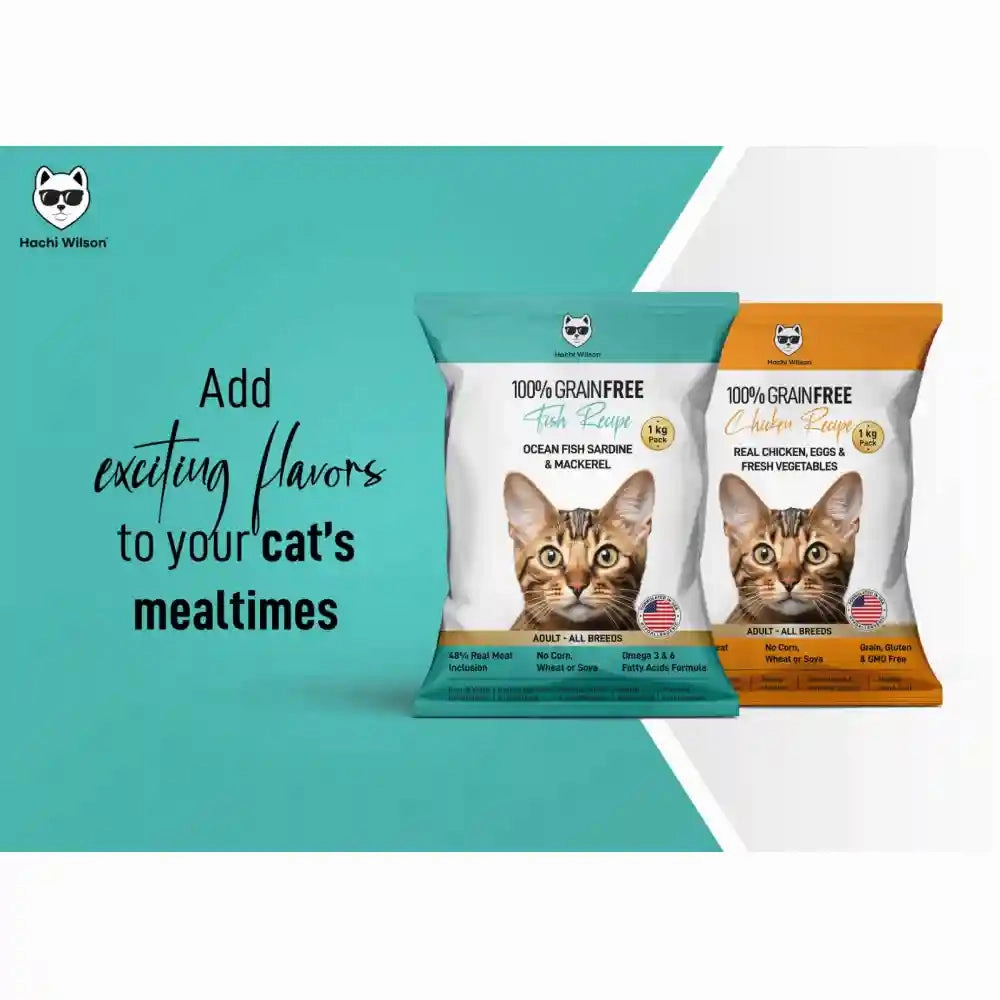 Hachi Wilson Grain Free Ocean Fish Sardine & Mackerel Adult Cat Dry Food