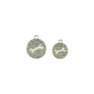 Hammered Crystal Bone Dog ID Tag