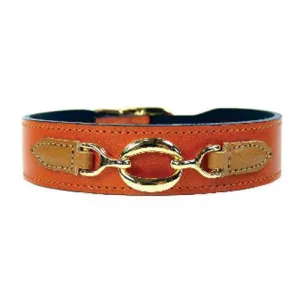 Hartman Collection Dog Collar Tangerine/Tan