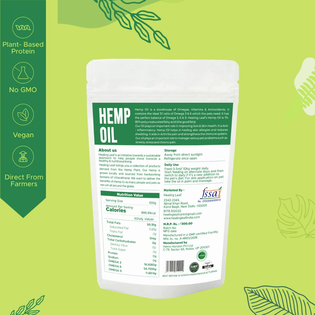 Healing Leaf Hemp Oil for Pets and Fresh For Paws Lamb On The Go Dog Wet Food Combo