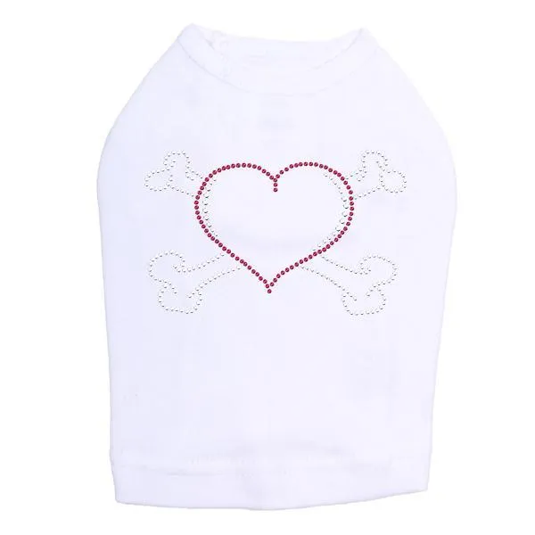Heart Bones Rhinestone Dog Tank