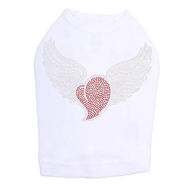 Heart Wings AB Rhinestone Dog Tank