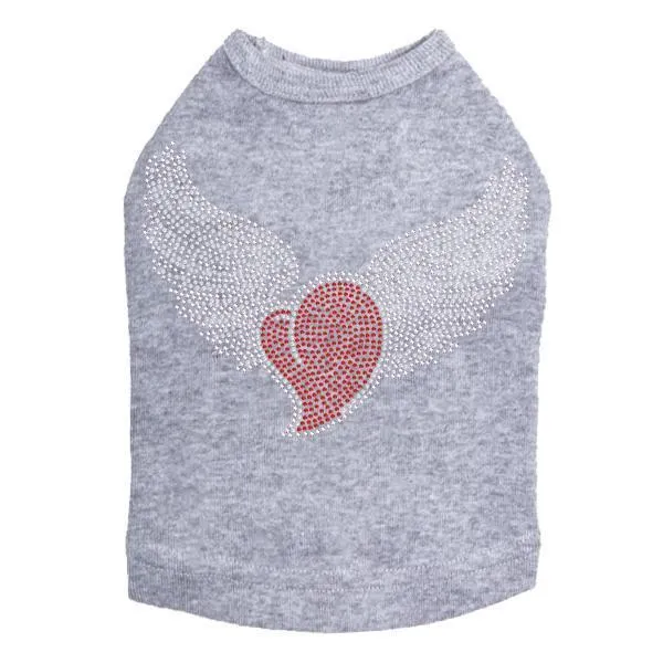 Heart Wings AB Rhinestone Dog Tank