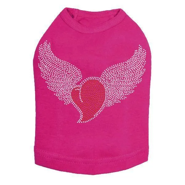 Heart Wings AB Rhinestone Dog Tank