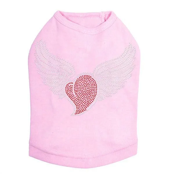 Heart Wings AB Rhinestone Dog Tank