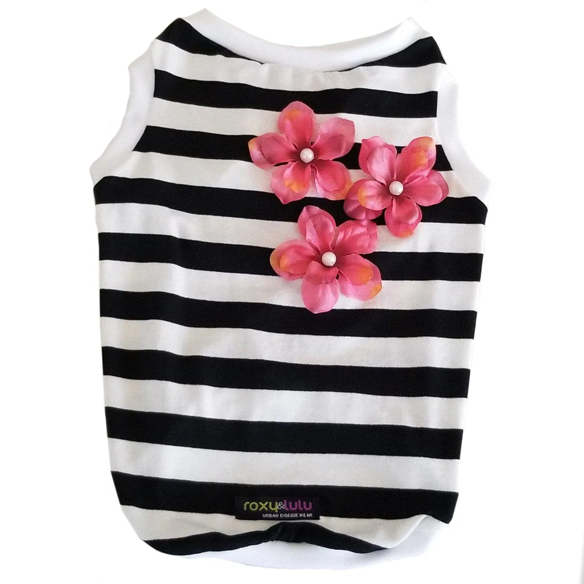 Hibiscus Stripe Dog Tank