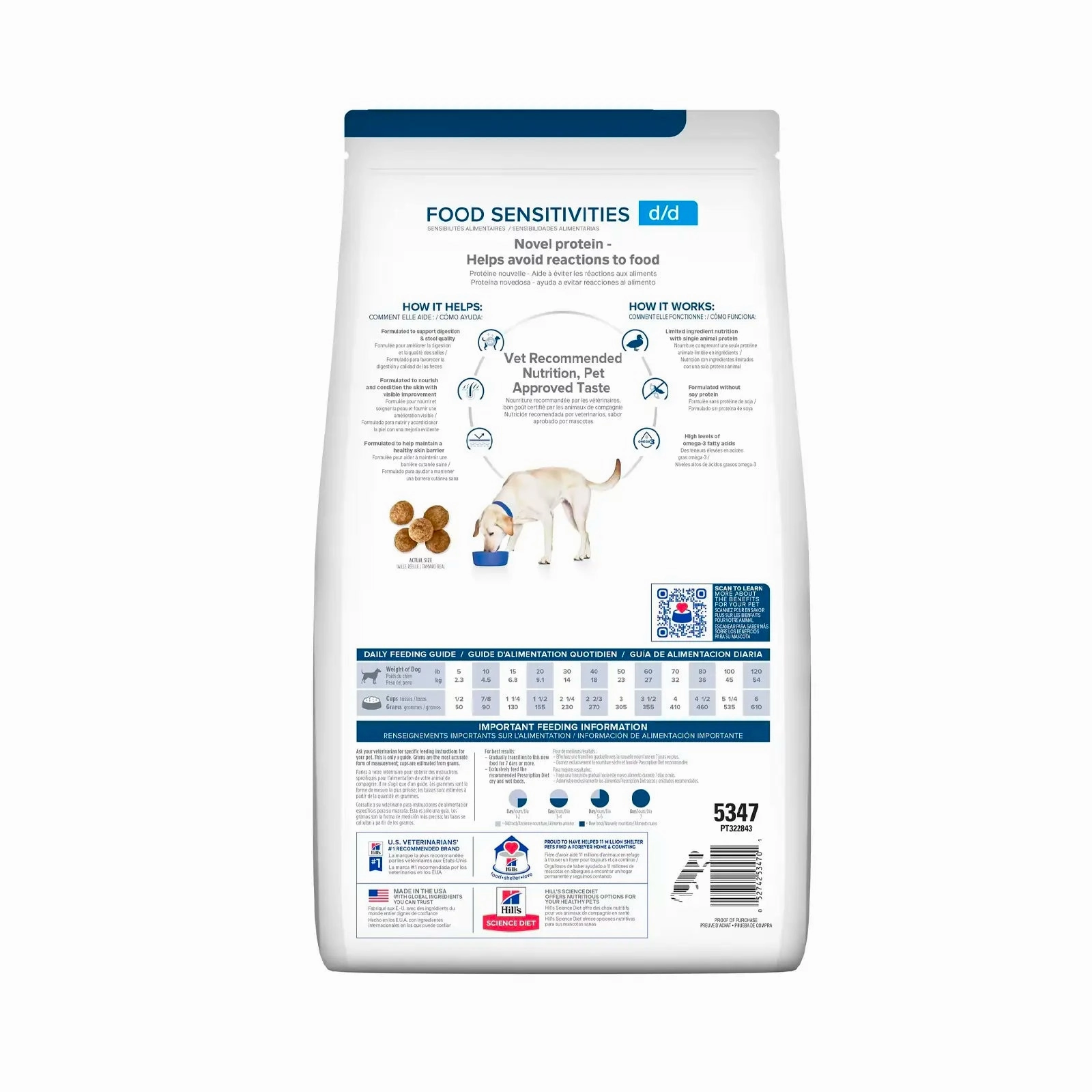 Hill's Prescription Diet - Canine d/d Skin Sensitivities "Potato & Duck" 8lbs