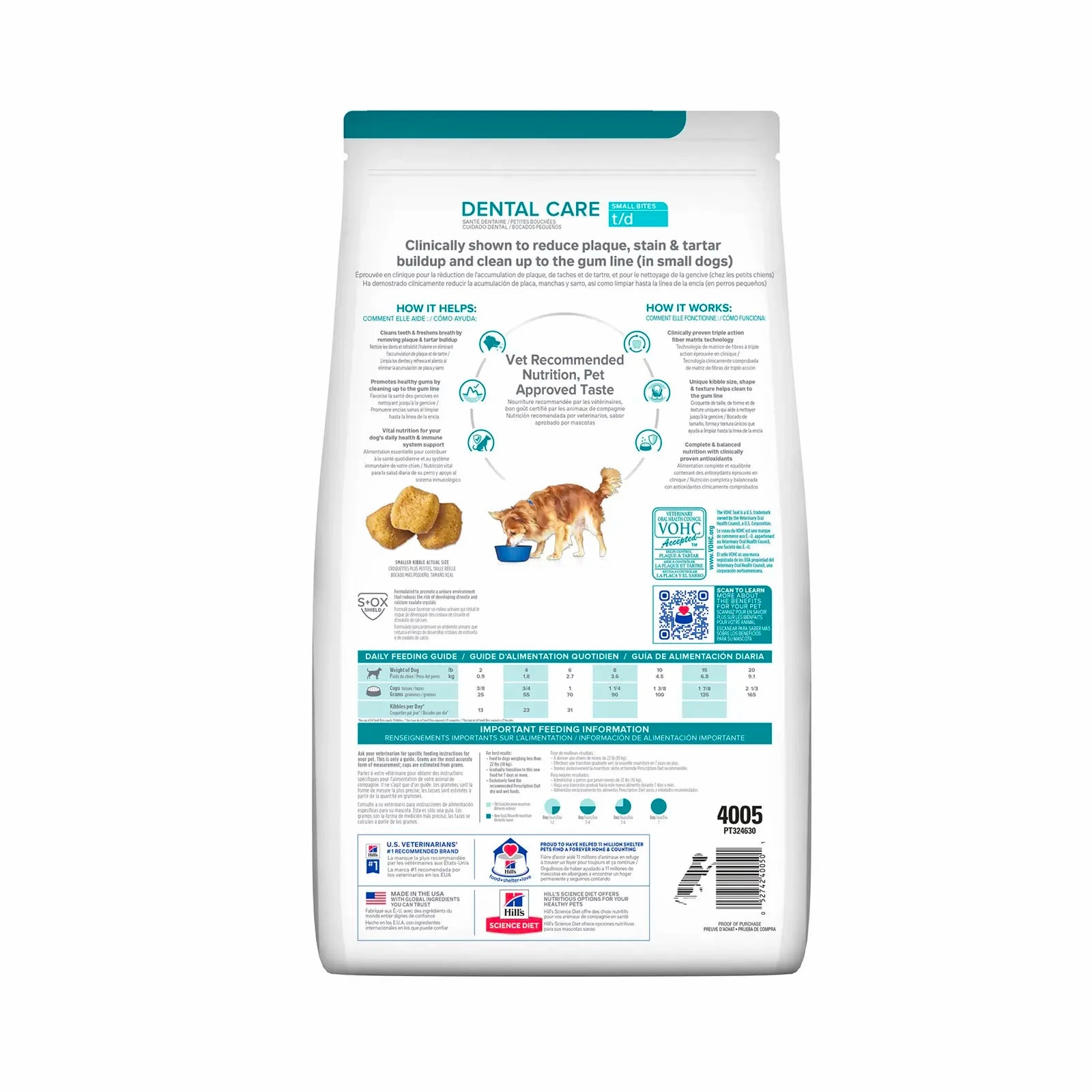 Hill's Prescription Diet - Canine t/d Dental Care "Small Bites" 5lbs