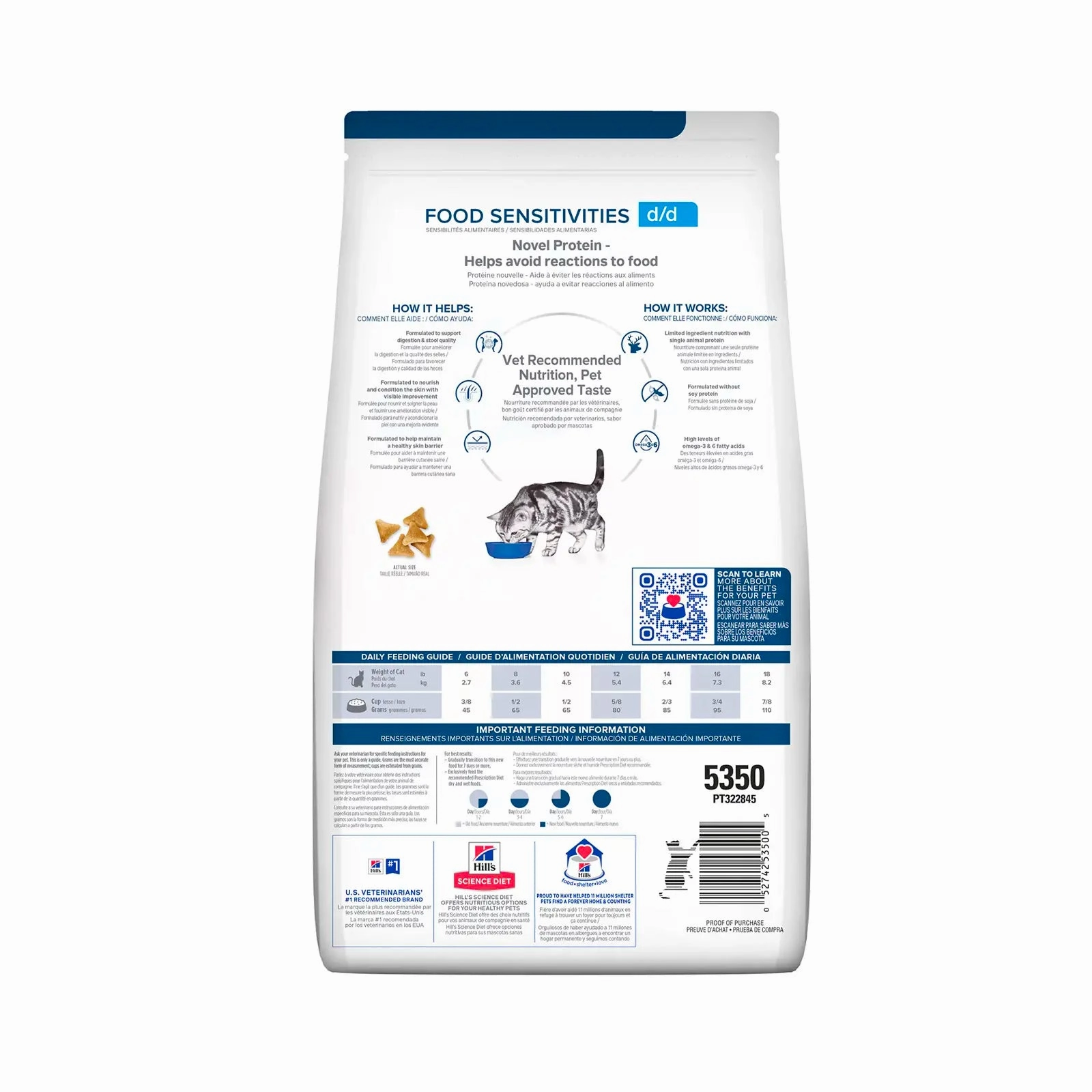 Hill's Prescription Diet - Feline d/d Skin Sensitivities "Venison & Greenpea" 3.5lbs