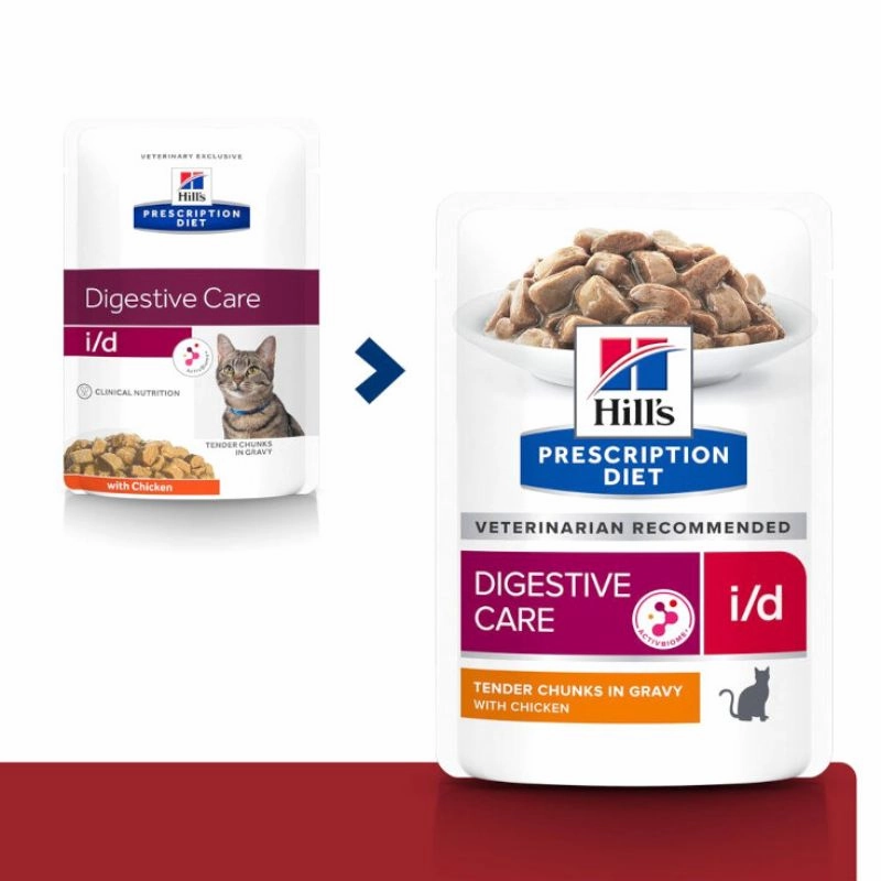 Hill's Prescription Diet - Feline i/d Digestive Care Pouch with Chicken 85g [EXP: OCT 2025]