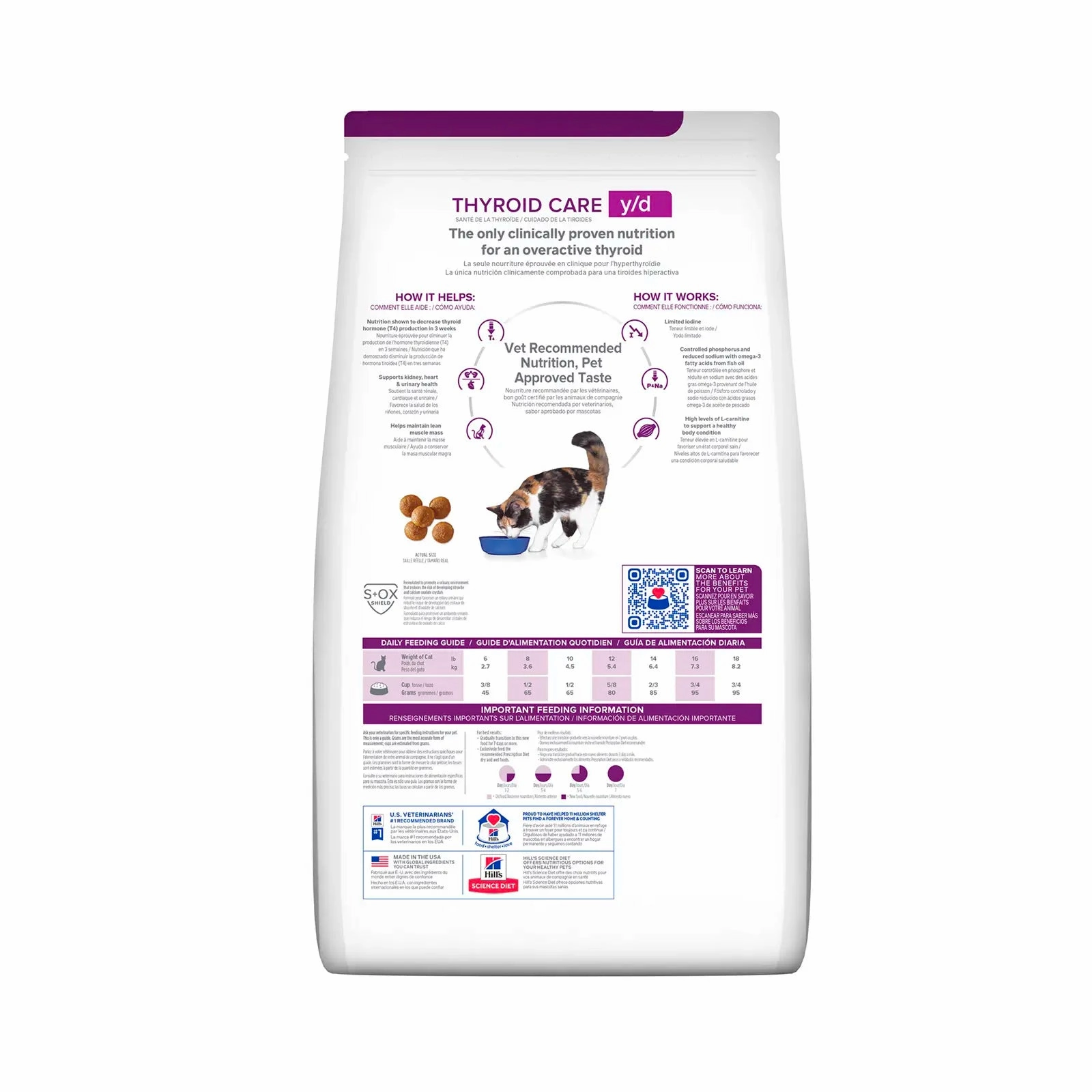 Hill's Prescription Diet - Feline y/d Thyroid Care 4lbs