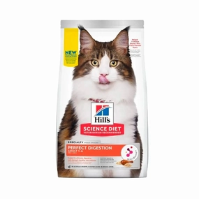 Hill's Science Diet (Specialty) - Perfect Digestion Feline Adult 1  Chicken, Barley & Whole Oats 3.5lbs