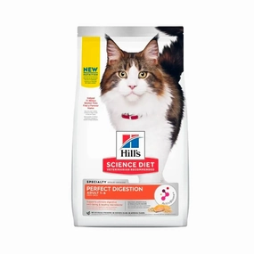 Hill's Science Diet (Specialty) - Perfect Digestion Feline Adult 1  Salmon, Brown Rice & WholeOats 3.5lbs