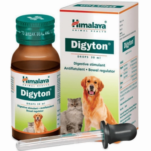 Himalaya Digestive Stimulant Digyton Drops and Erina EP Tick and Flea Shampoo for Dogs and Cats Combo
