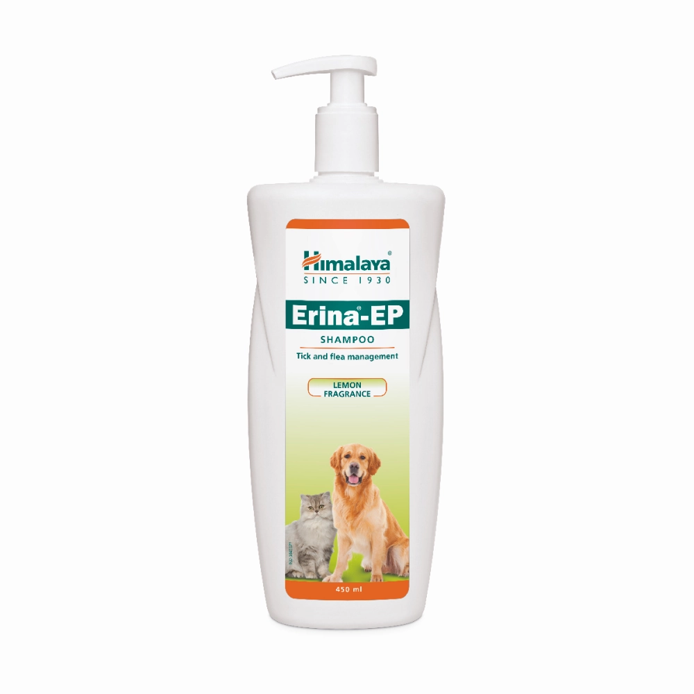 Himalaya Erina EP Tick & Flea Shampoo with Drools Absolute Calcium Supplement Tablets Dog Combo