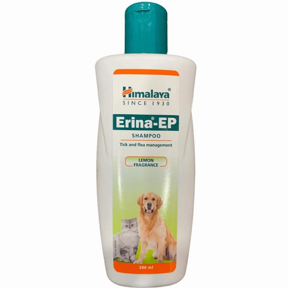 Himalaya Erina EP Tick & Flea Shampoo with Drools Absolute Calcium Supplement Tablets Dog Combo