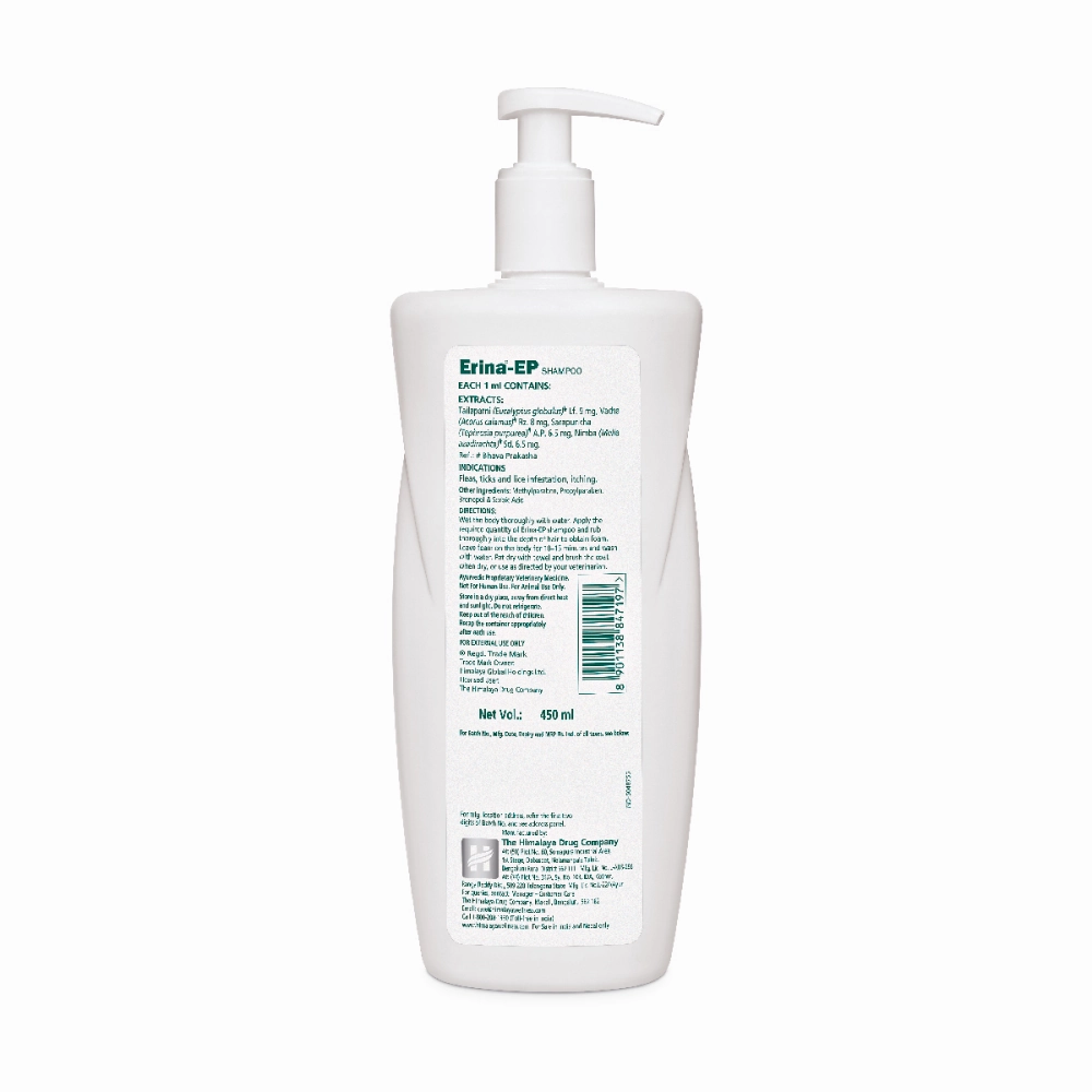 Himalaya Erina EP Tick & Flea Shampoo with Drools Absolute Calcium Supplement Tablets Dog Combo