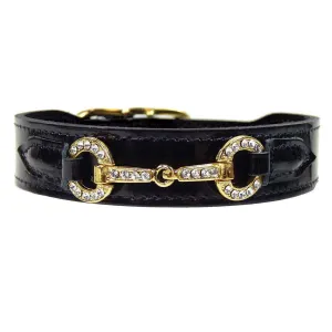 Holiday Collection Dog Collar Black Patent
