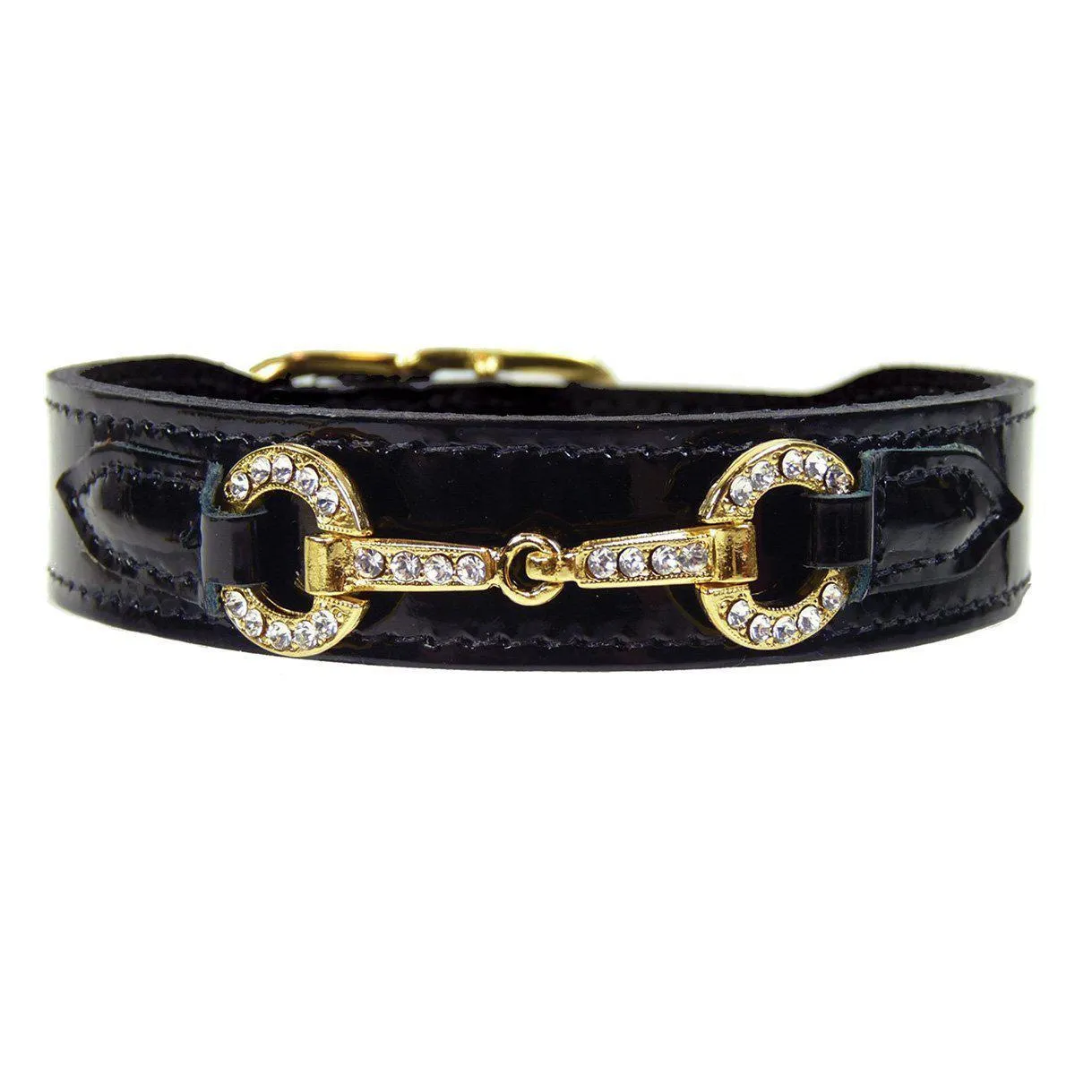 Holiday Collection Dog Collar Black Patent