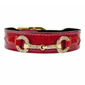 Holiday Collection Dog Collar Red Patent