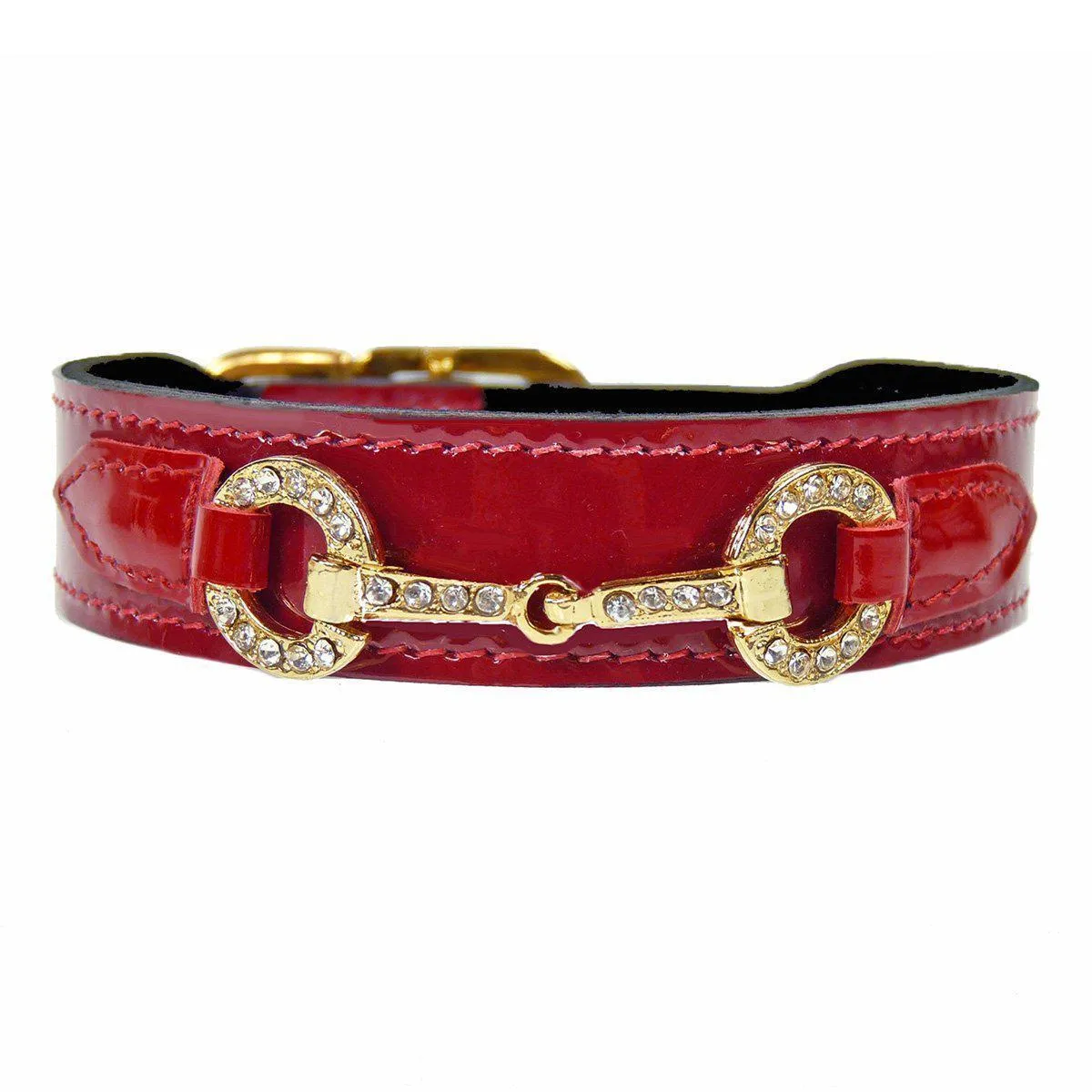 Holiday Collection Dog Collar Red Patent