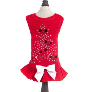 Holiday Sparkle Dog Dress Red