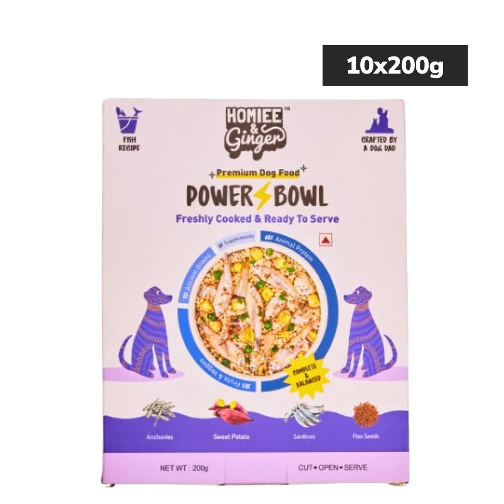 Homiee & Ginger Power Bowl Fish Fiesta Fresh Food for Dogs