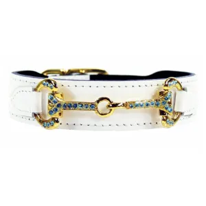 Horse And Hound Collection Dog Collar White Patent