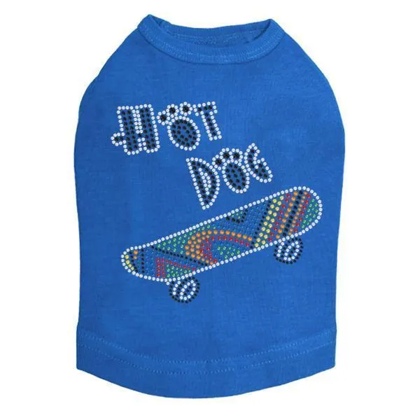 Hot Dog Rhinestone Dog Tank