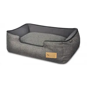 Houndstooth Lounge Dog Bed Shadow Grey