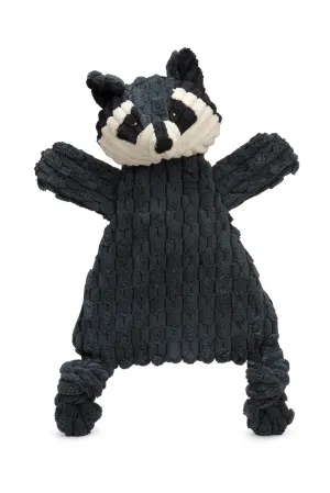 HuggleFlatties Reggie Raccoon Plush Dog Toy
