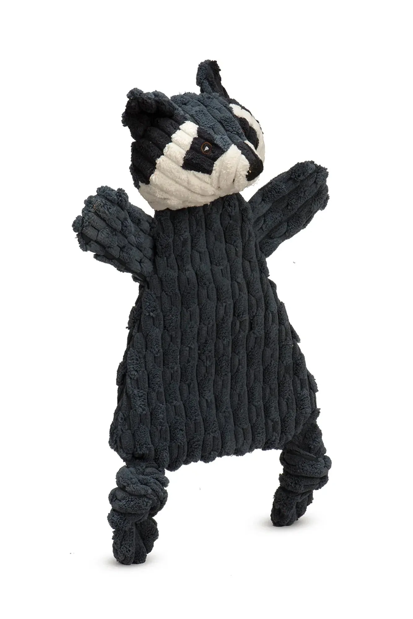 HuggleFlatties Reggie Raccoon Plush Dog Toy