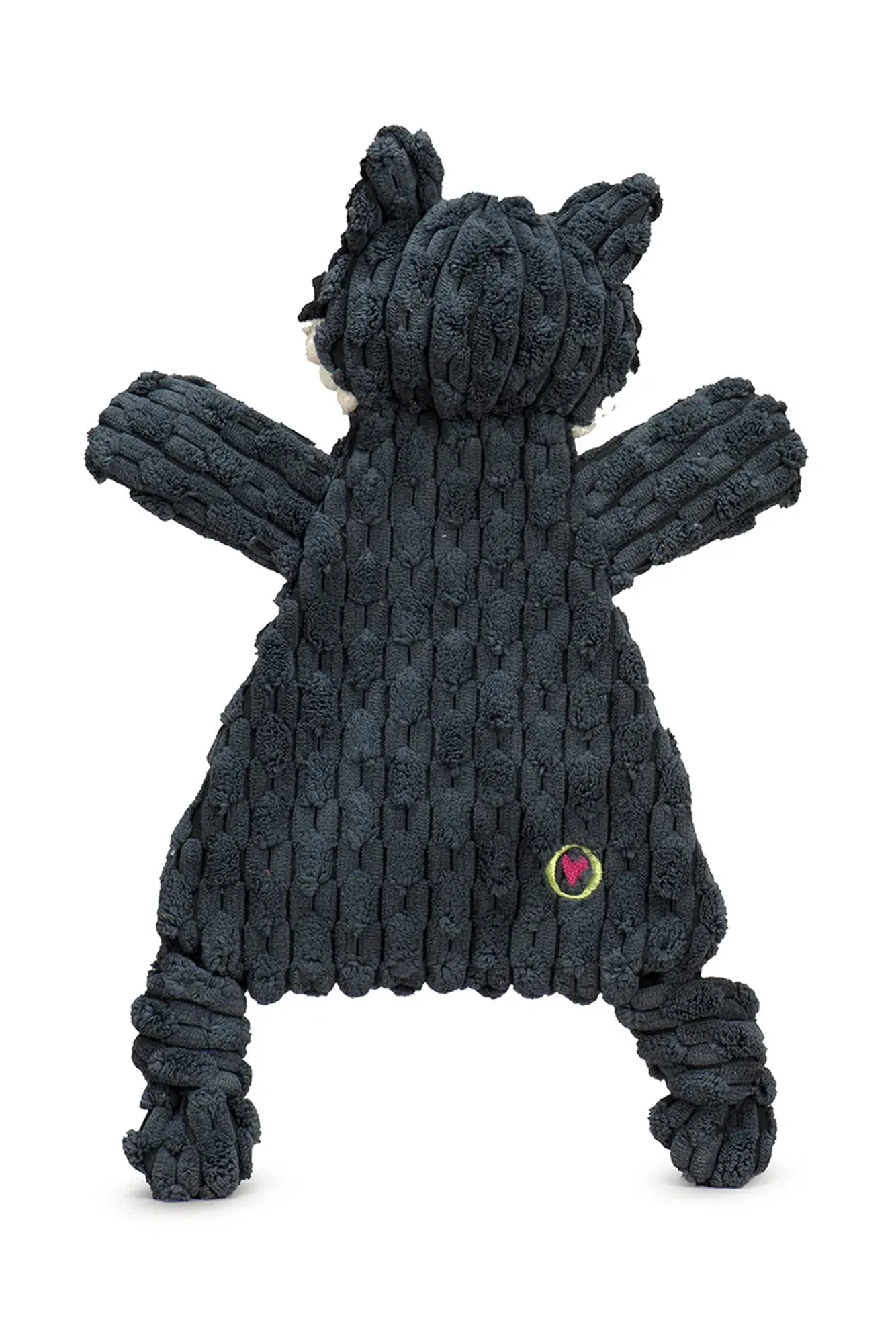 HuggleFlatties Reggie Raccoon Plush Dog Toy