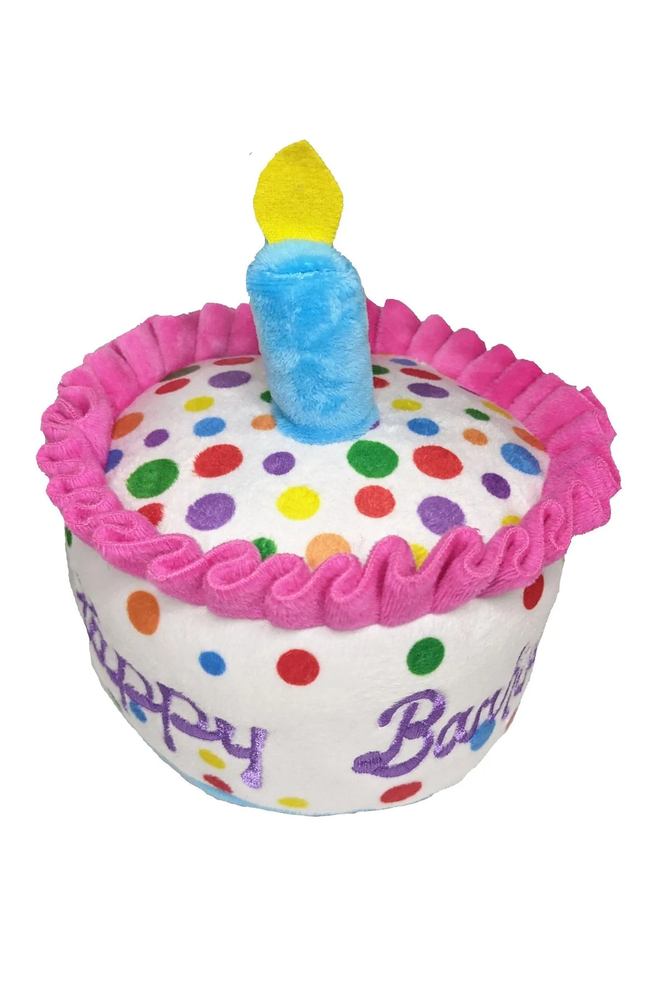 Huxley and Kent Happy Barkday Cake Plush Dog Toy