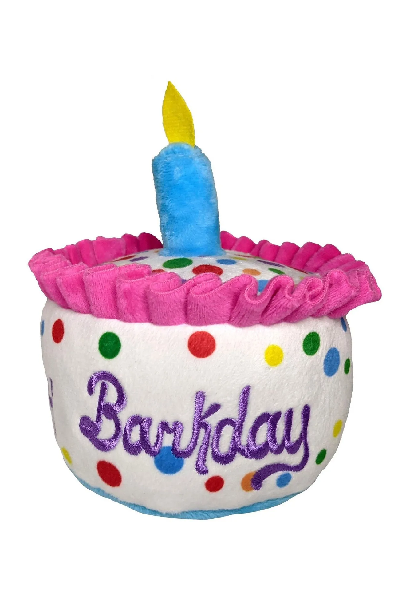 Huxley and Kent Happy Barkday Cake Plush Dog Toy
