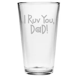 I Ruv You Dad Pint Glasses, Set Of 4