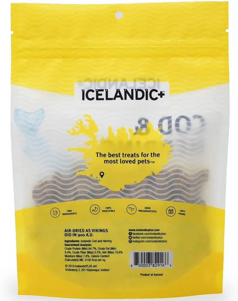 Icelandic  Cod & Herring Combo Bites Fish Dog Treats