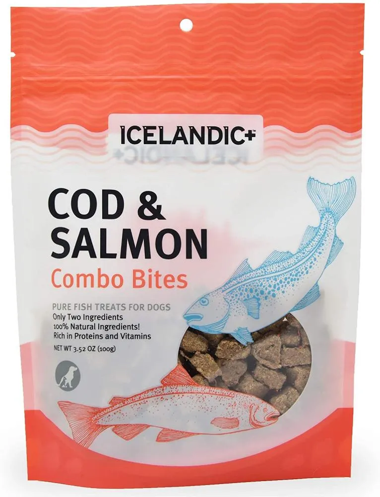 Icelandic  Cod & Salmon Combo Bites Fish Dog Treats