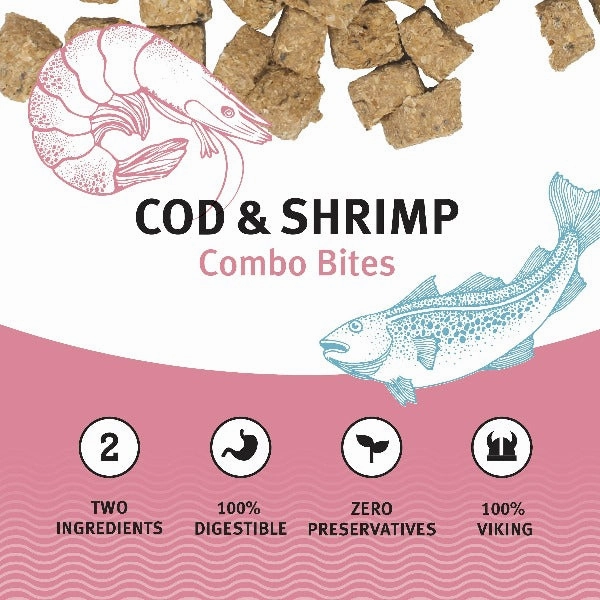 Icelandic  Cod & Shrimp Combo Bites Fish Dog Treats (SPECIAL ORDER ITEM)
