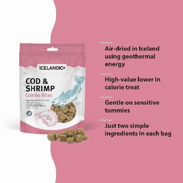 Icelandic  Cod & Shrimp Combo Bites Fish Dog Treats (SPECIAL ORDER ITEM)