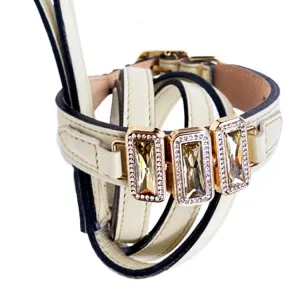 Imperial Collection Dog Collar Eggshell/Gold