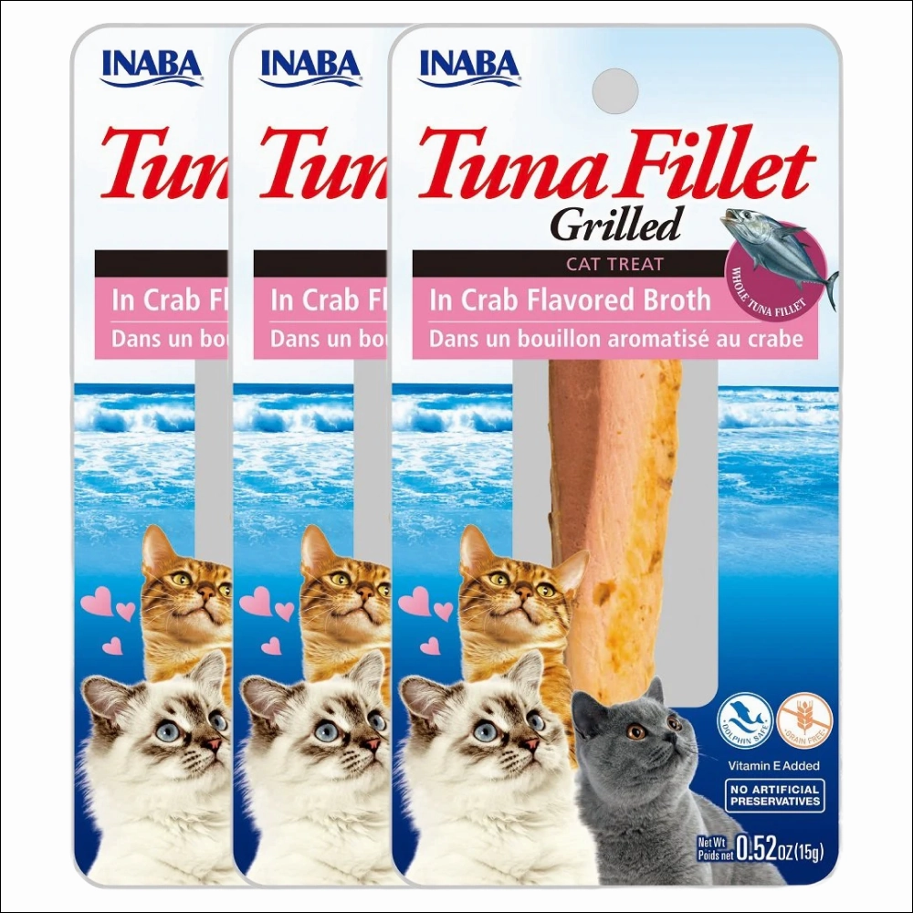 INABA Tuna Fillet Grilled in Crab Flavoured Broth Cat Treats