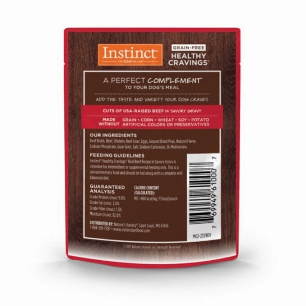 Instinct Healthy Cravings Real Beef Recipe Dog Food Pouch