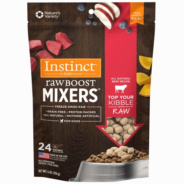 Instinct Raw Boost Mixers All Natural Beef Recipe Dog Food Topper, 6oz