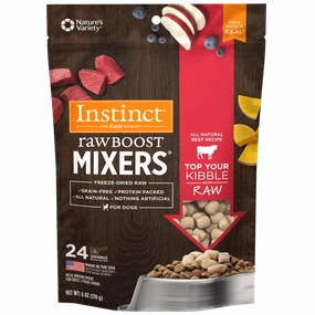 Instinct Raw Boost Mixers All Natural Beef Recipe Dog Food Topper, 6oz