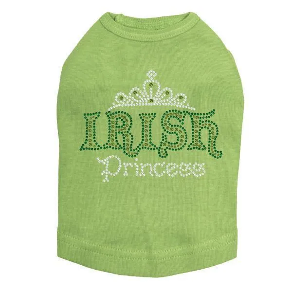 Irish Princess Rhinestone Dog Tank